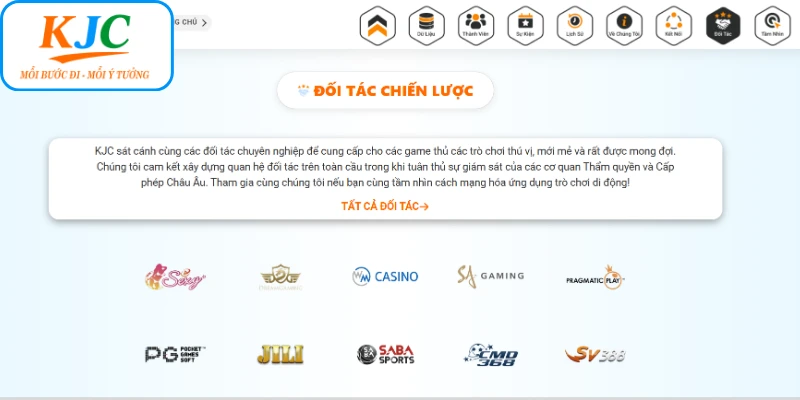 Các đơn vị uy tín, chất lượng đang hợp tác KJC